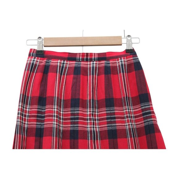 Vintage Pendleton Wool Pleated Midi Skirt Size 6 Plaid Preppy Academia 80s Retro - Picture 2 of 9